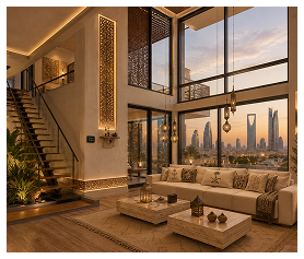 الداخلية الفاخرة لعقار